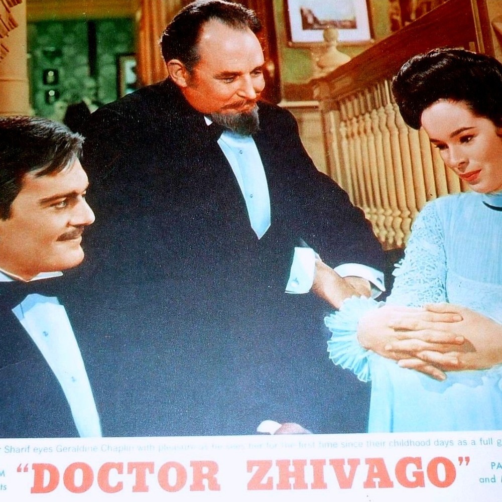 Vintage 1965 Doctor Zhivago Lobby Card Omar Sharif Geraldine‎ Chaplin MGM Movie
